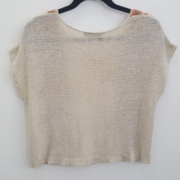 Forever 21 XXI Boho CropTop Knit Geometric Pattern - Picture 8 of 8